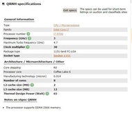 CPU i7-9700 QRNH 3.0GHz 8核心