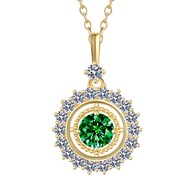 สร้อยคอเพชรโมอิสสีเขียว1.0ct สุดสร้างสรรค์สำหรับผู้หญิงเครื่องประดับเงิน S925สร้อยคอแต่งงานของขวัญวั