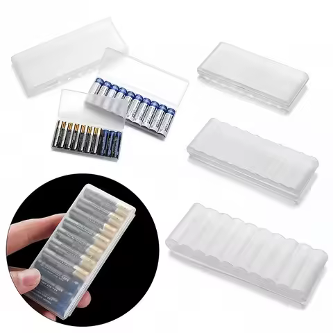Waterproof Heavy-Duty 10 Slot Battery Case Plastic Organizer Portable Battery Storage Bag For AAA AA