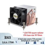 COOLSERVER R63 4 Heatpipe 2U Server CPU Cooler Workstation พัดลมระบายความร้อน Intel LGA2011 1700 115