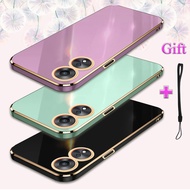 OPPO A58 5G A78 5G Traight Edge Electroplated Phone Case