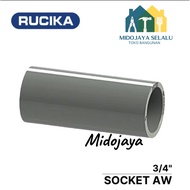 Socket PVC connection socket 3/4 Rucika