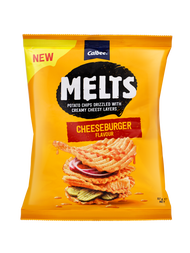 Calbee Melts Potato Chips, Cheeseburger (57g)