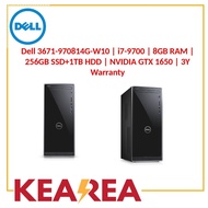 (Pre-order) Dell 3671-970814G-W10 | i7-9700 | 8GB RAM | 256GB SSD+1TB HDD | NVIDIA GTX 1650 | 3Y Warranty