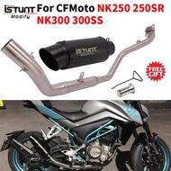 For CFMOTO NK250 NK250SR 300NK NK300 300SS NK300SR Motorcycle Exhaust Full System Escape Moto Front