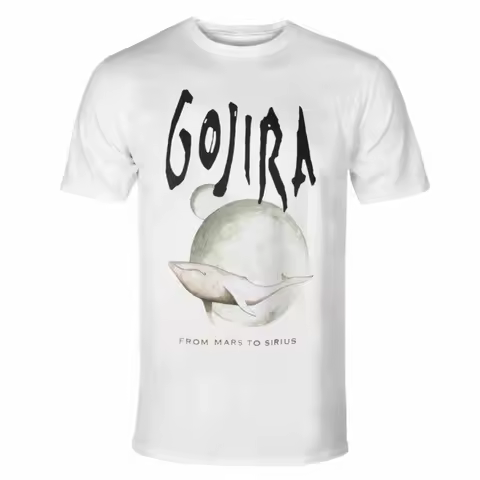 Gojira WHALE FROM MARS Artistic Patterns Summer Fashion T-Shirt Men Women Cotton T-shirt Casual Stre