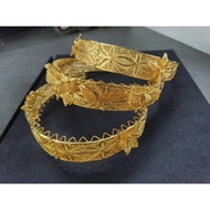 bando sultan lapis emas 24k asli kerajinan tangan kualitas premium / bando pita / bando bunga / band