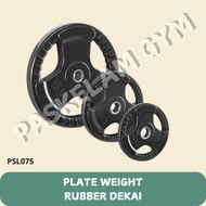Plate Weight Rubber Dumbbell Barbell Weight Plate Diameter 5CM DEKAI 15-25 KG