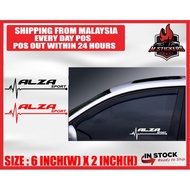 [M STICKERS] Alza Heart Car Sticker Kereta Sticker Perodua Alza