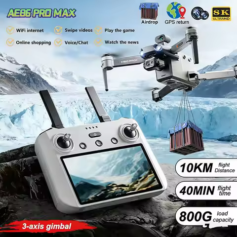 New AE86 PROMAX GPS Drone Cam Professional 4K ESC Camera 3-Axis Gimbal 5G FPV Obstacle Avoidance Fli