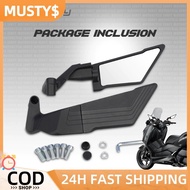 2PCS Horus Winglet Side Mirror 28cm Large Adjustable Mirror Mount Walang Grado Clear Lens