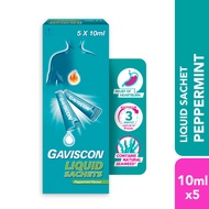 GAVISCON Heartburn & Indigestion Relief Peppermint Sachet 5 x 10ml