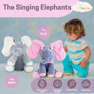 Music Elephant Toy, Singing Elephant Gajah menyanyi dengan telinga bergerak mainan mewah elektrik ha
