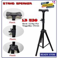 LA BASS LB-520 Speaker Stand Super Sturdy Iron Speaker Tripod