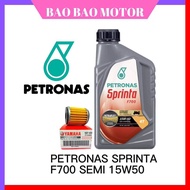 MINYAK HITAM PETRONAS SPRINTA F700 15W50 4T SEMI OIL FILTER LC135 EX5 Y15 RSX150 RS150 CASTROL SHELL