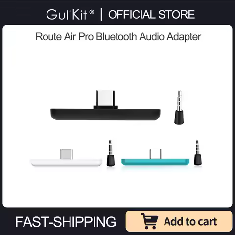 Gulikit Route Air Pro Bluetooth Audio Type-C Transmitter with Microphone for PS5 Nintendo Switch&Swi