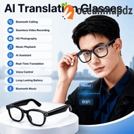 OCEANMAPDZ AI Smart Glasses, Real-time Translation Wearable Tech Smart AI Glasses, Hands-Free AI Voi