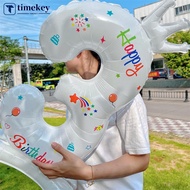 TIMEKEY 32Inch Birthday Anniversary Numbers Balloons with Crown Party Decoration White Number Standi