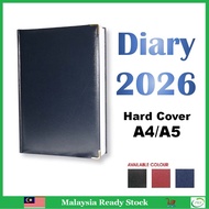 Diary 2026 A4/A5 Size Leatherette Hard/Soft Cover Management Diary Buku Diari 2026
