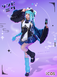 ชุดคอสเพลย์ ICOS Future Miku Zombie น่ารัก ชุดเด็กผู้หญิง ชุดคอสเพลย์มิเกียว งานฝีมือดั้งเดิม ชุดคอส