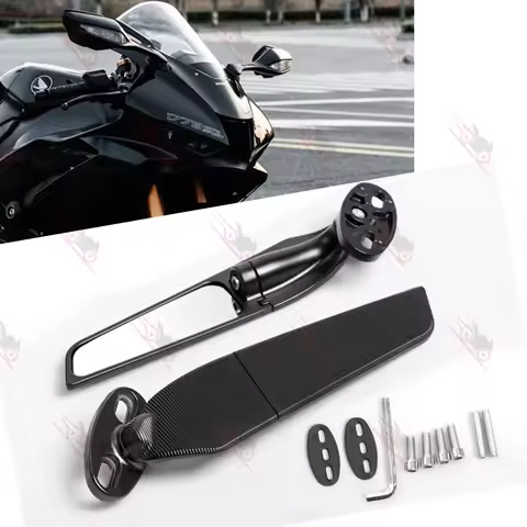 For Ninja ZX6R ZX-6R ZX-6RR ZX-10R ABS ZX-14R ZX-25R ZX6RR ZX10R ZX25R Adjustable Rotating Rearview 