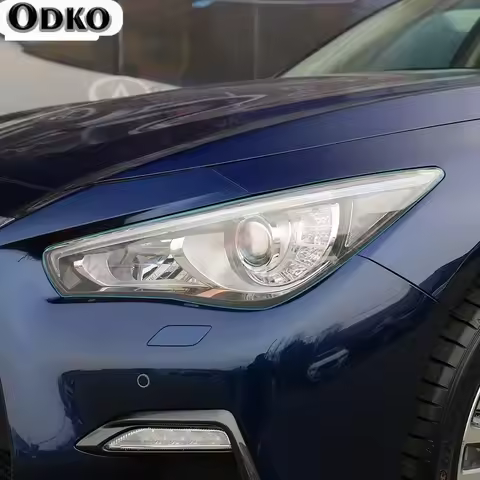 For Infiniti Q60 Q70 QX60 QX30 QX50 QX80 Q50 Car Headlight Protective Film Headlamp Transparent Blac