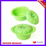 6 Set Basi Prasmanan Bulat / Basi Labu Set Prasmanan Plastik / Tempat Prasmanan Plastik