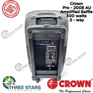 №Original CROWN 1pc PRO2008 AU AMPLIFIED BAFFLES SPEAKER 300Watts Amplified Baffle Bluetooth USB LCD
