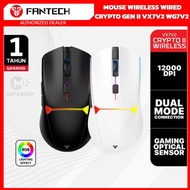 FANTECH CRYPTO Gen II WG7v2 WIreless Gaming Mouse Dongle 2.4ghz PC Cable Macro RGB Effect