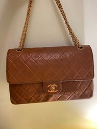 Vintage caramel Chanel classic flap