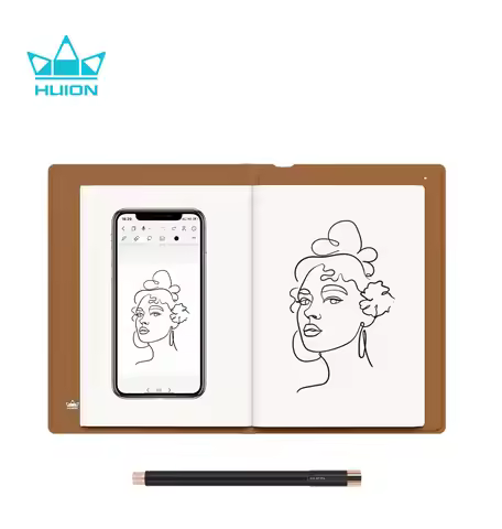 HUION Note 2-in-1 Digital Notebook Drawing Tablet With Battery-free Pen, Bluetooth Wireless Paper Ta