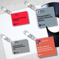 GANTUNGAN Kanye West Keychain Spotify Lyrics | Spotify Kanye West UV Printed Lyrics Keychain 2 Sides