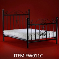 In-Stock 1/6 Scale Black Metal Bed Base Set Accessories Feelwotoys FW011C Prop Scene