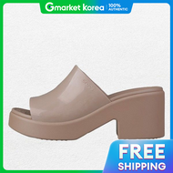 Crocs(ครอคส์) | บรคลน สไลด ไฮ ไชน ฮล รองเทาแตะผหญงแบบสวม รนลาเต 209709-2Q9
