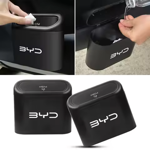 1Pcs Car Storage Case Trash Bin Push Can Tray Dustbin Garbage Box For BYD F3 S6 F0 Tang I3 S7 G3 E5 