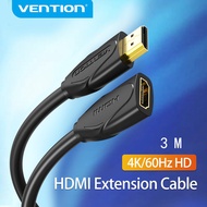 Vention สายต่อ HDMI Male to Female HDMI Extension Cable 4K 3D 1.4 โวลต์ 1 M/2 M/3 เมตร/5 เมตรขยายสำหรับ TV LCD  แล็ปท็อป Boxee  Xbox360 PS3 ต่อคอม สายต่อสายต่อโปรเจคเตอร์ สายแปลง