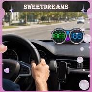 4 Inch Dual HUD GPS Speedometer KM MPH Switch Overspeed Alert Mileage Display USB Car Mount