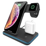 15W Fast Qi Wireless Charger ที่ชาร์จไร้สาย สำหรับ iPhone 12 11 XS XR X 8 3 In 1 แท่นชาร์จสถานีสำหรับ Apple นาฬิกา6 5 4 3 2 Airpods Pro Wireless Charger Stand