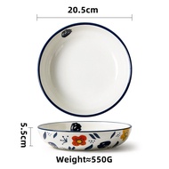 Omk phong cách Mỹ gốm Đĩa sâu đĩa ăn tối bát đựng sa lát Pasta tấm bộ đồ ăn Bộ đồ ăn