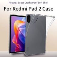 Redmi Pad 2เคส TPU แบบนิ่มสำหรับแผ่น Xiaomi Redmi 2เคสฝาหลังแบบใสสำหรับ Redmi Pad 2เคสโปร่งใสฝาหลังแ