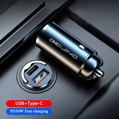 Car Cigarette Lighter Fast Charger Adapte USB PD Type-C Convert Plug For Baic EVO Beijing BJ40 BJ80 