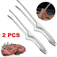 其他品牌 - A39-【2個裝】韓式烤肉夾子 不銹鋼燒烤夾 牛角烤肉夾 牛排夾 日式料理夾 尖頭食物夾 烤肉夾 燒烤夾 料理夾 廚房家用 煮食夾
