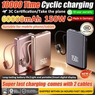 ✨24 hours delivery✨ 150W power bank 60000mAh 3C Certified wireless power bank mini powerbank With 2 