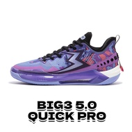 361 Degrees Big3 5.0 Quick Pro Men Basketball Shoes Wear-Resistant Carbon Plate 672421111