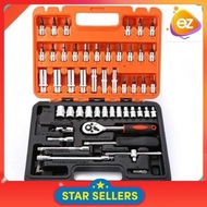 SATAGOOD 53pcs Ratchet Box Socket Set Box Set Spanner Set Wrench Set Tools Set