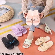 Sandals Slop Jelly Rubber Korean Simple Motif LUCKY BUNNY Import Slippers BM-178 lls 178-1L 36-41