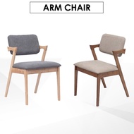 DINING ARM CHAIR/KITCHEN DINING FURNITURE/CAFE RESTAURANT CHAIR/WOODEN ARM CHAIR/CUSHION SEAT