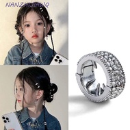 NANZHIJIAWQ 2/4/6pcs/set Hair Braid Tubes, Y2K Hollow Out Silver Round Hairclasp, Performance Makeup