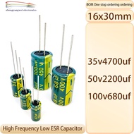 5PCS 16x30 35v4700uf 50v2200uf 100v680uf High frequency low resistance capacitor