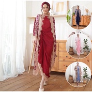 KAFTAN ZARA Baju kurung Raya Viscose Batik PREMIUM wanita dari INDONESIA dress Muslimah Casual